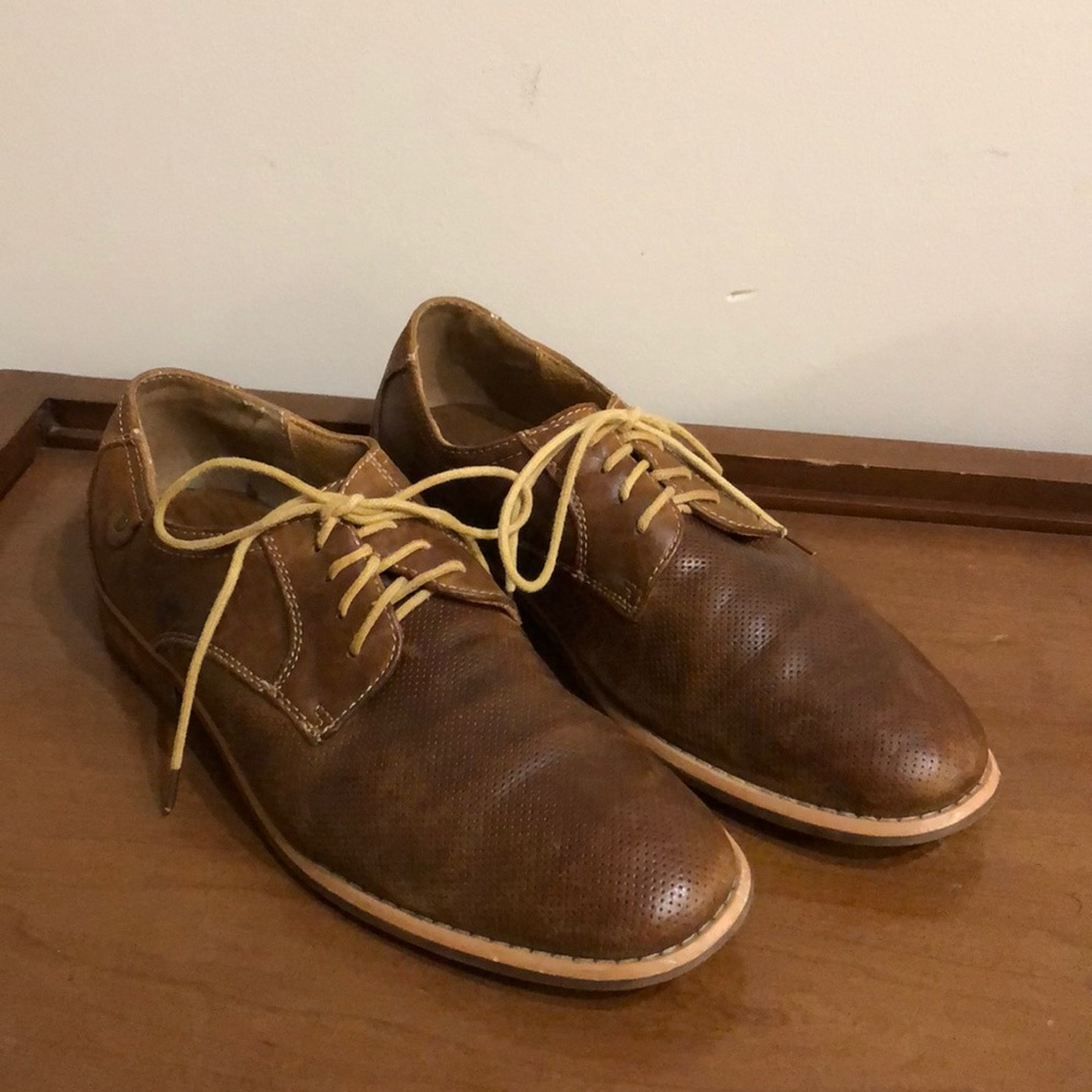 Steve Madden Men’s Brown Leather Oxfords - 10 M
